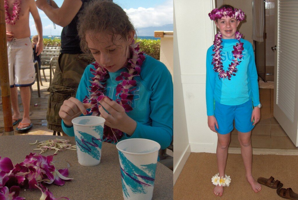 making flower leis